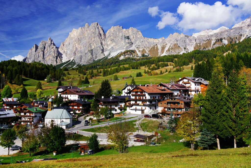 Cortina d'Ampezzo resort, also known as the Pearl of the Dolomites, Italy, Europe