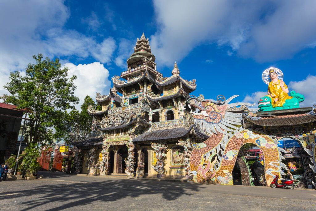 Linh Phuoc pagoda at Da Lat City, Vietnam.
