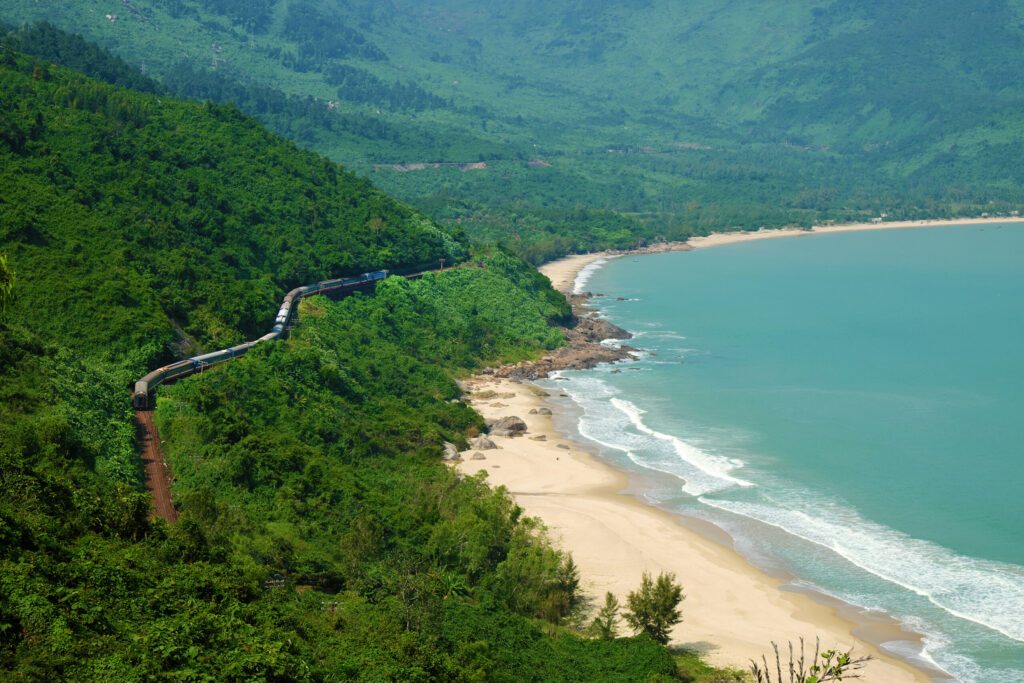 Lang Co beach, Hue, train, railway
