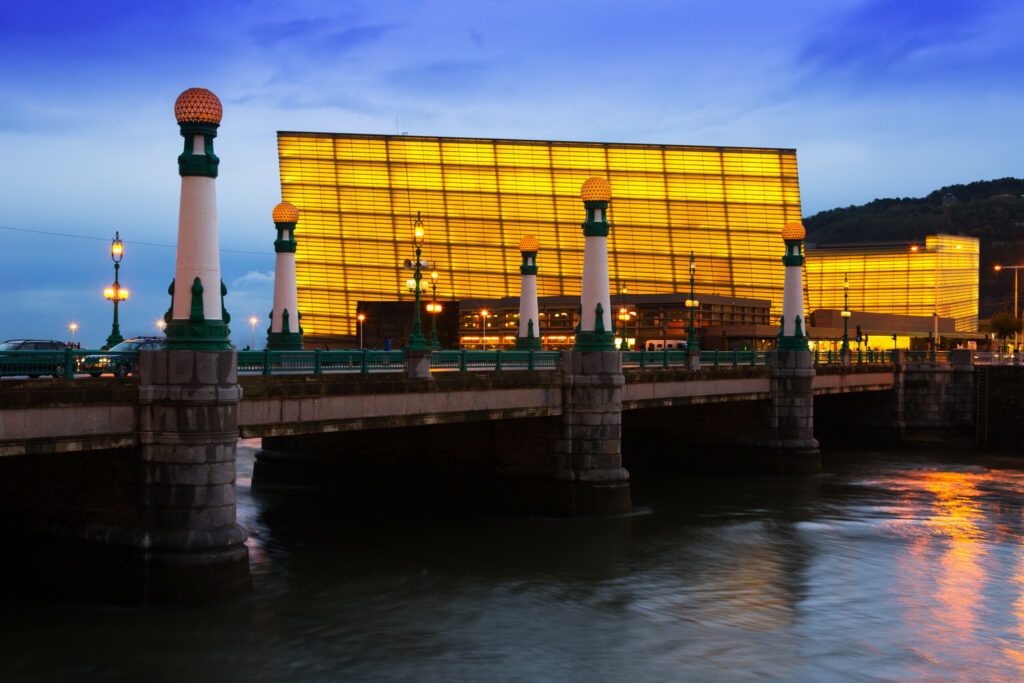 View of Sant Sebastian  in evening