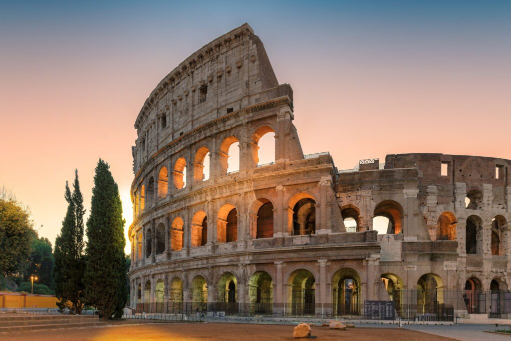 Colosseum at sunrise, Rome, Italy