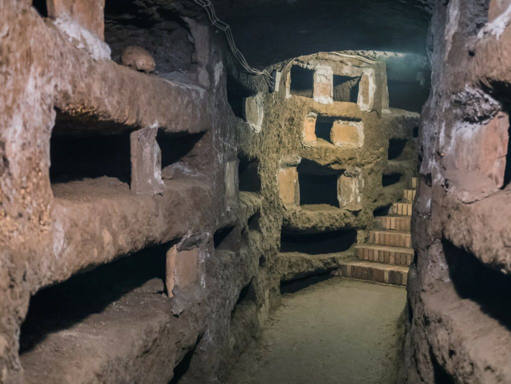 Catacombe di San Pancrazio under the basilica in Trastevere, Rome