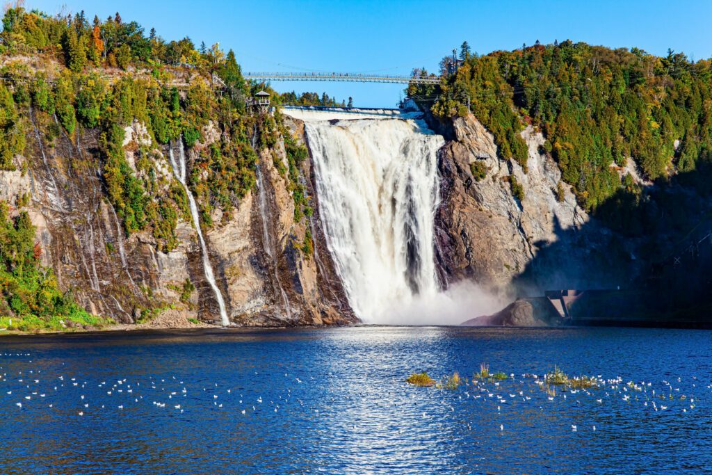 The famous waterfall of Montmorency