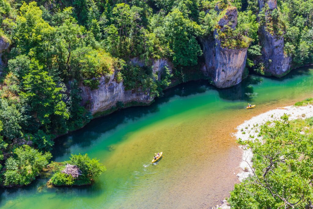 The valley of the Tarn river, french canyon