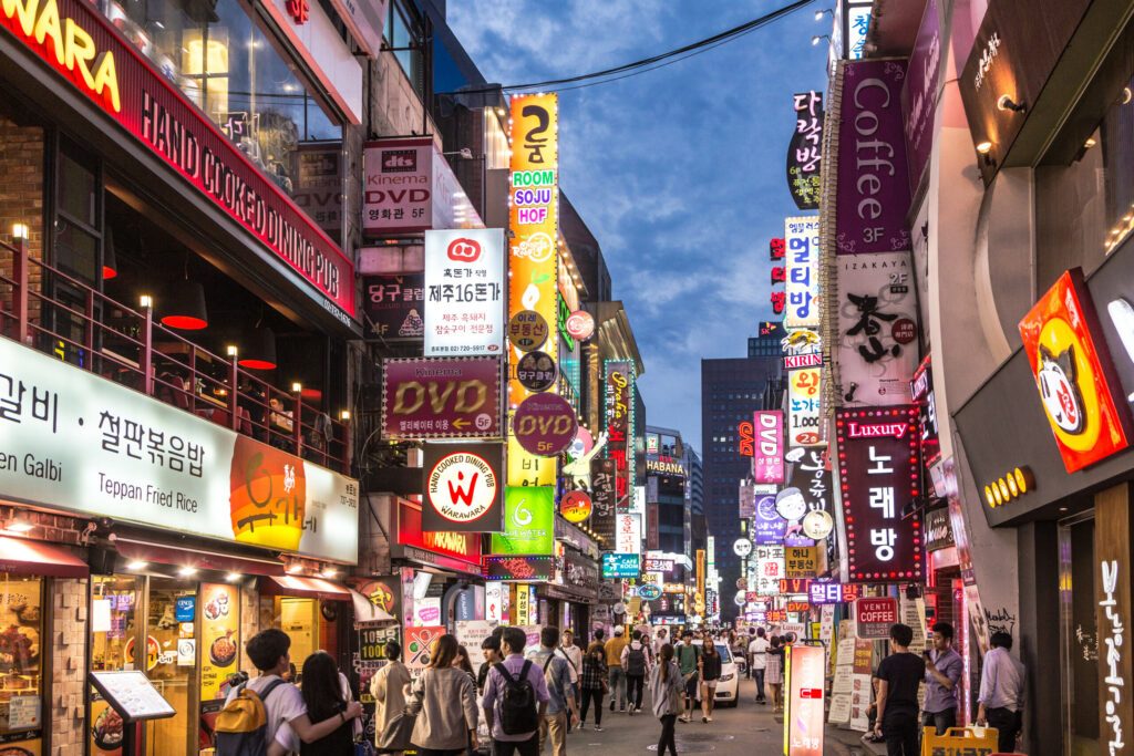 Les rues de Myeongdong à faire à Séoul