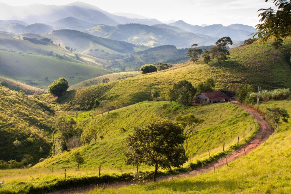 paysage de campagne au Brésil : Serra da Mantiqueira