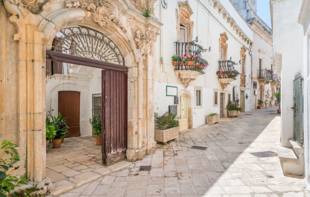 Scenic sight in Locorotondo, Bari Province, Apulia (Puglia), southern Italy.