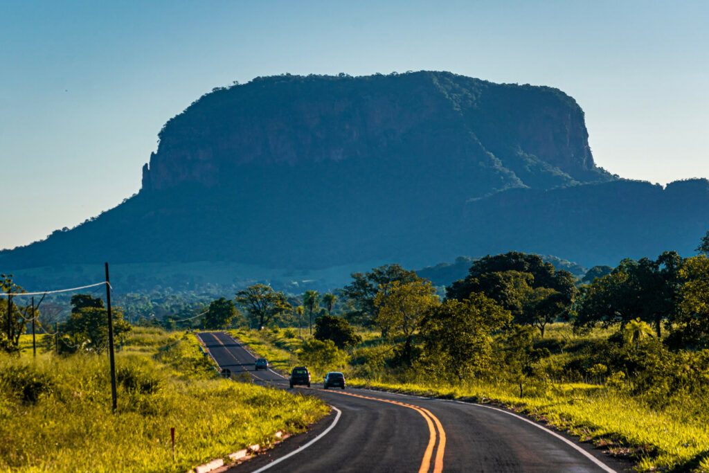 A road in the state of Mato Grosso do Sul, Brazil