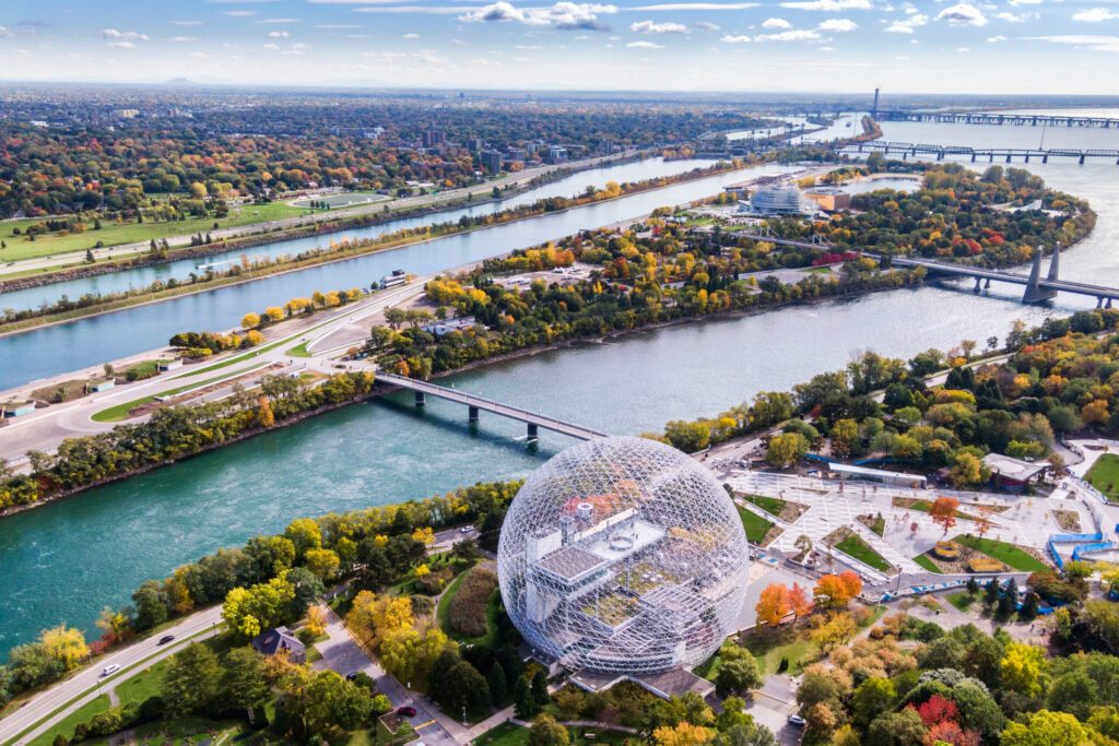 Aerial View of Montreal, Quebec, Canada.