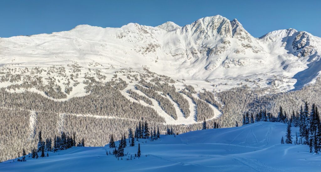 Seventh Heaven  on Blackcomb Mountain view from Whistler in Winter