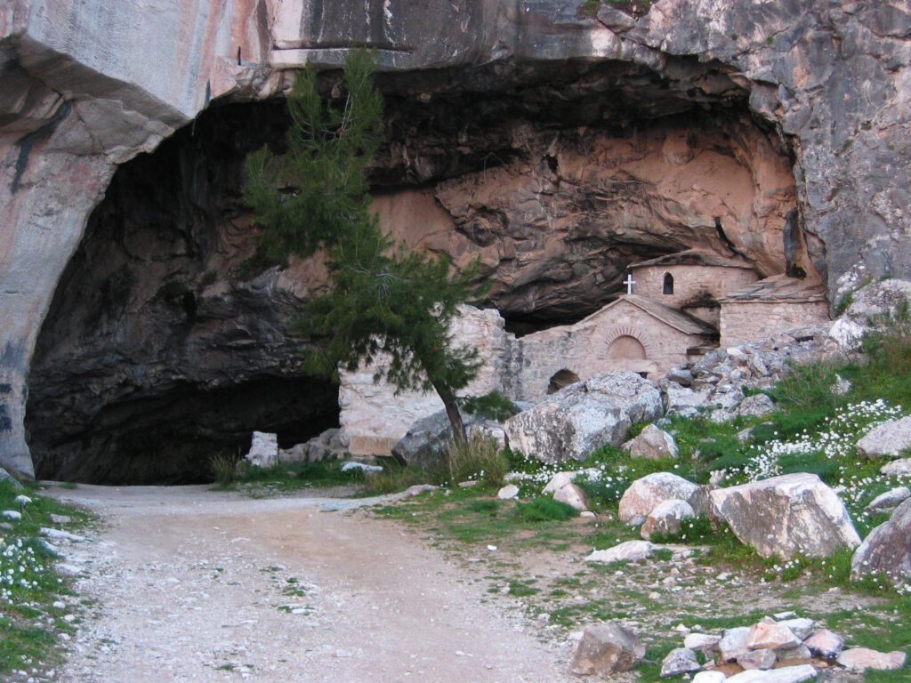 Davelis Cave at Penteli mountain Athens Greece