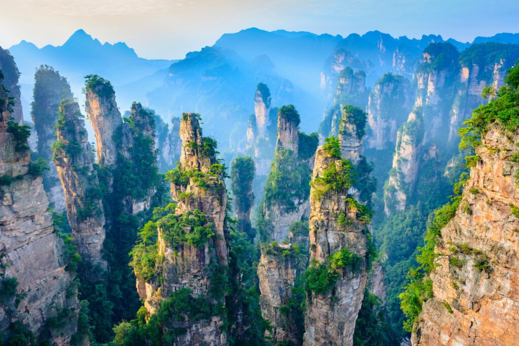 Landscape of Zhangjiajie. Located in Wulingyuan Scenic and Historic Interest Area (Wu Ling Yuan Feng Jing Ming Sheng Qu), Hunan, china.