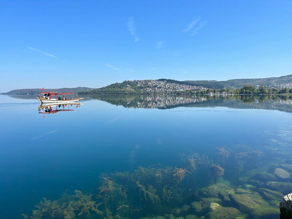 Sapanca Lake, Sapanca, Adapazari, Turkey - September 15th 2023: photo of the famous lake in eastern Marmara region, also known as "Sapanca Golu" in Turkish