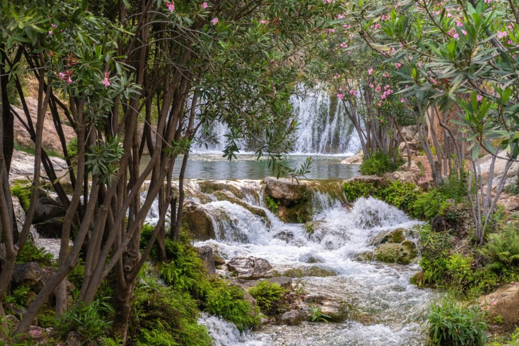 Water cascades in the Algar river, in Callosa d'en Sarrià, in Alicante (Spain).