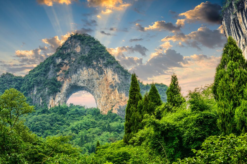 Moon Hill, Yangshuo, China.