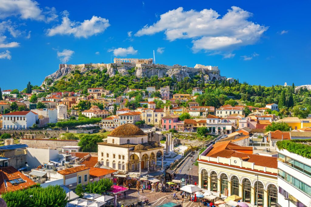 Athènes parmi les villes de Grèce