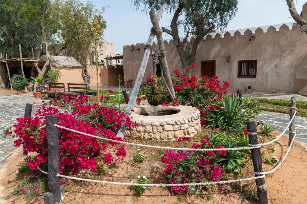 Ancient well in Emirates Heritage village Abu Dhabi, UAE