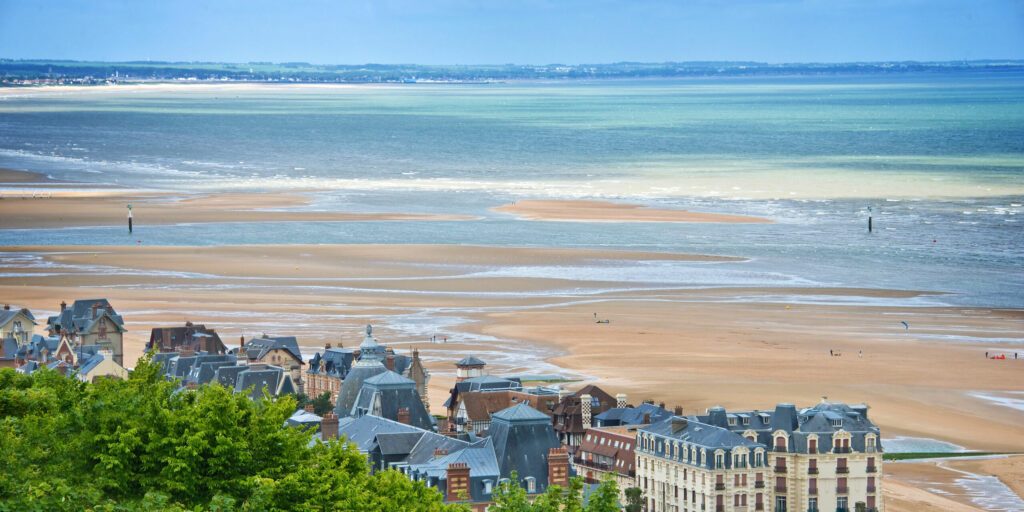 The beach of Houlgate, Normandy, France