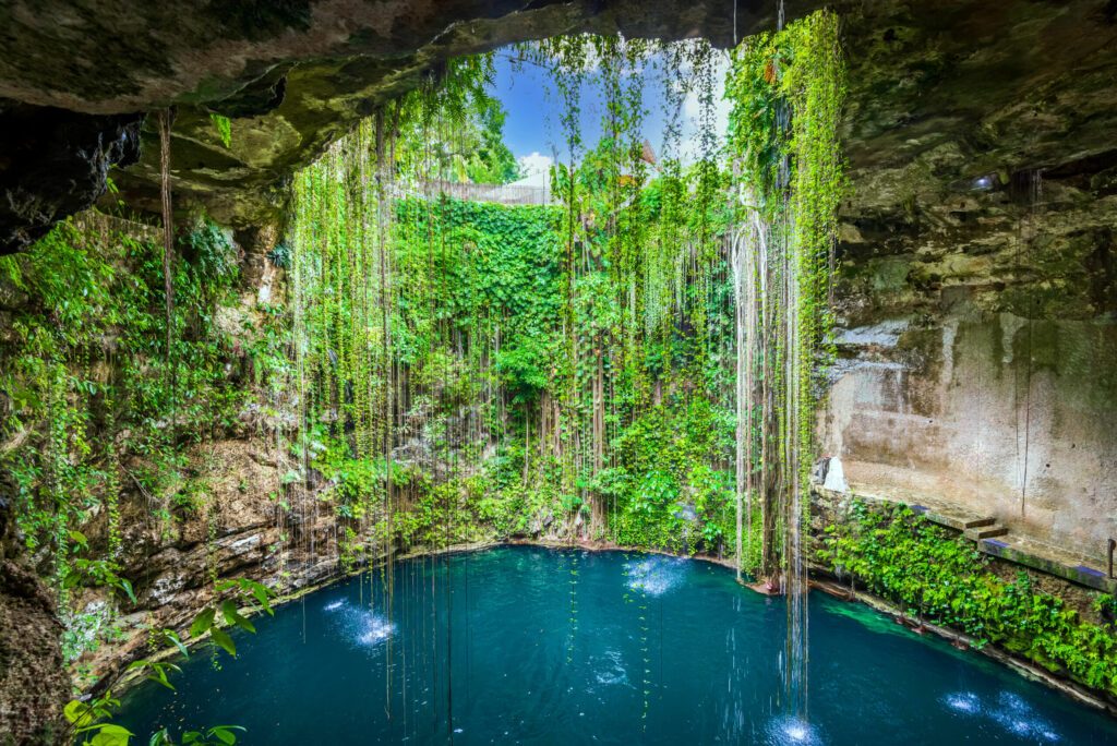 Ik-Kil Cenote, Yucatan Peninsula in Mexico