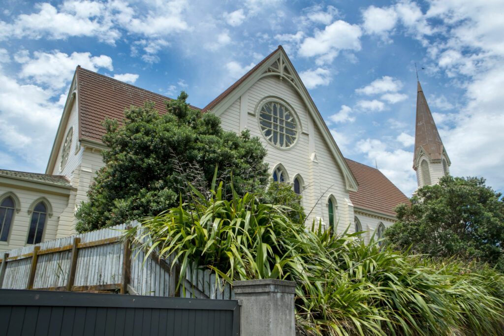City of Auckland New Zealand Ponsonby. Historic wooden church.