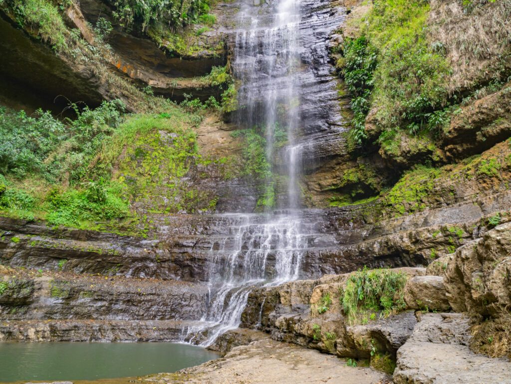 Waterfall of Juan Curi in the near of SanGil and Barichara, Colombia
