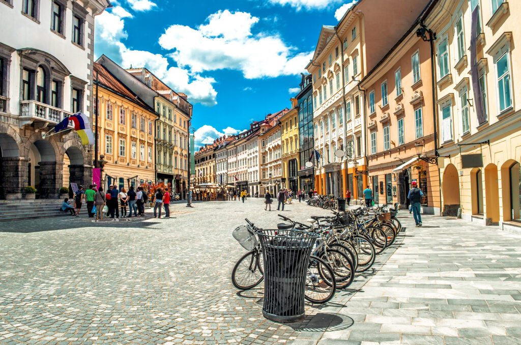 Les rues piétonnes de Ljubljana 