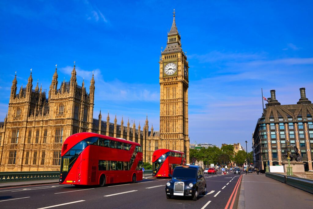 Big Ben Clock Tower and London Bus