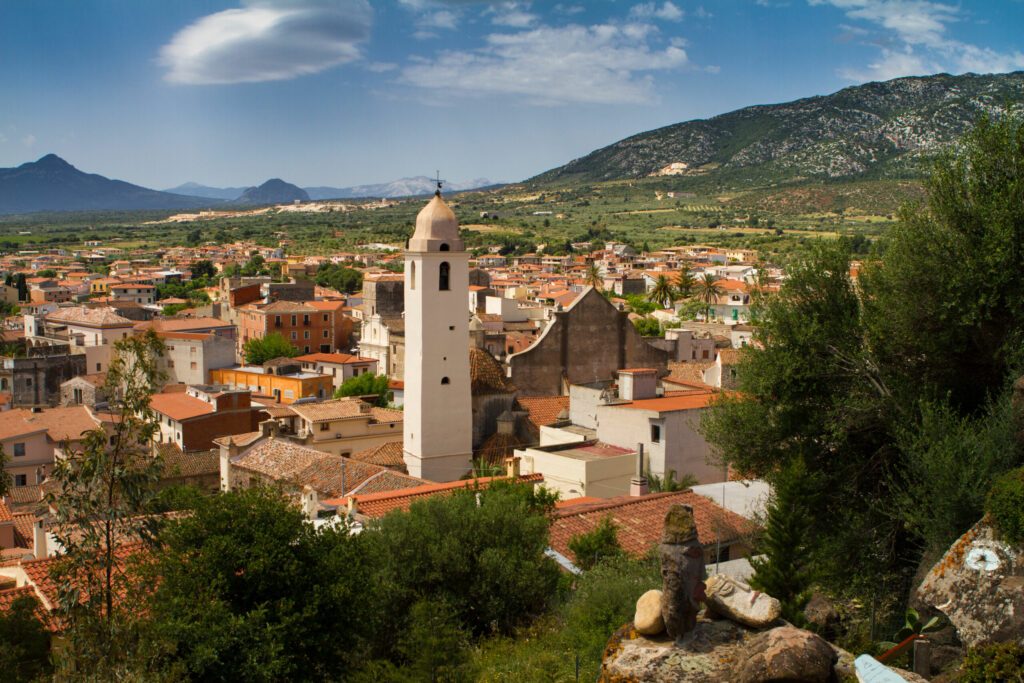 Stadtlandschaft Orosei, Provinz Nuoro auf Sardinien