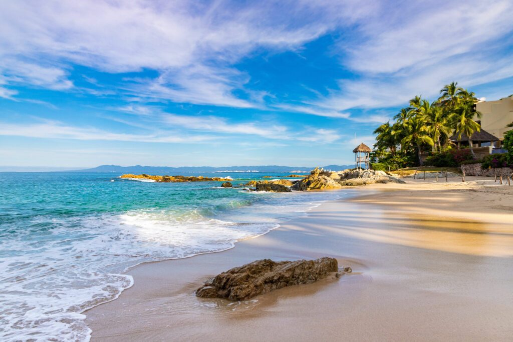 Beautiful morning at Conchas Chinas beach, Puerto Vallarta