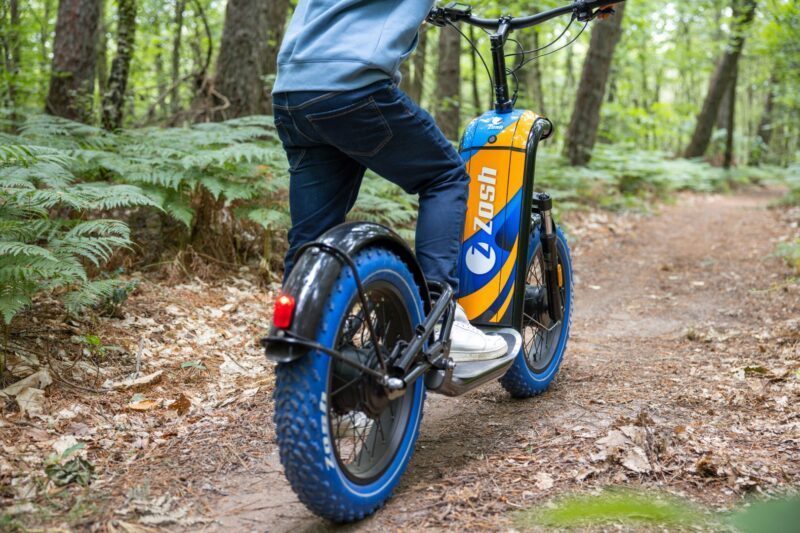 Trottinette électrique tout-terrain dans les transports verts