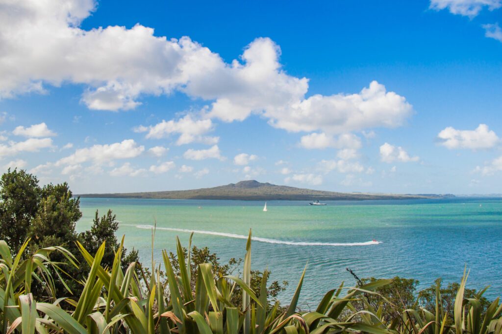 View to Rangitoto volcano from Devonport, Auckland