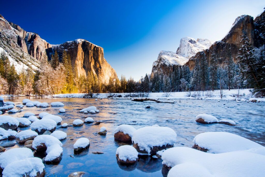 Le parc de Yosemite en hiver