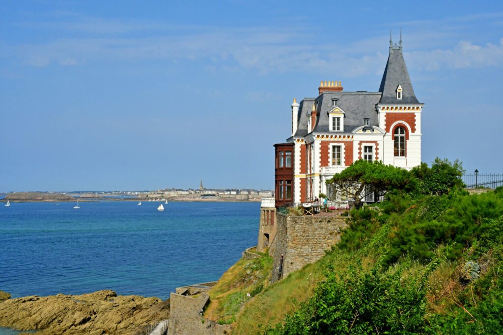 Dinard; France - july 28 2019 : splendid Belle Epoque house