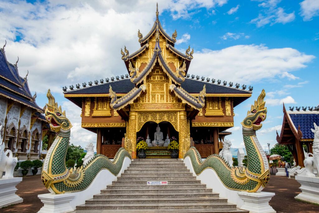 Ban Den temple is a Thai temple which is located in the northern part of Thailand It is one of the most beautiful and famous Thai temples in Chiang Mai