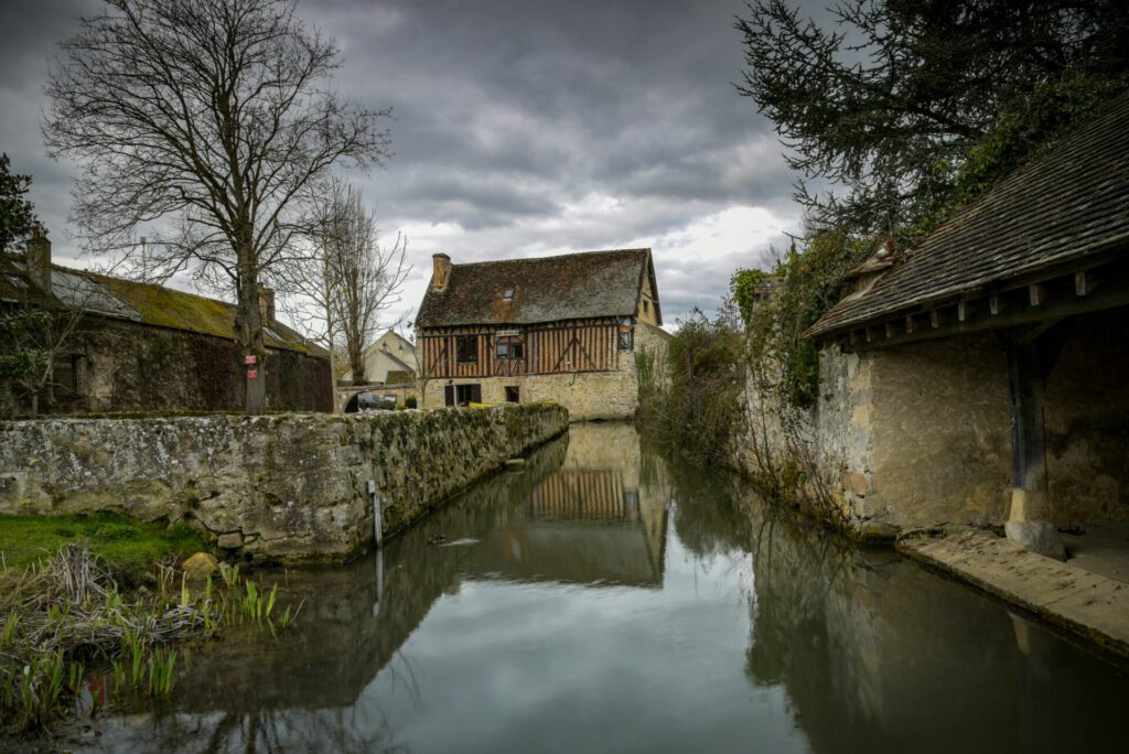 View on the village of Flagy in Seine et Marne in France
