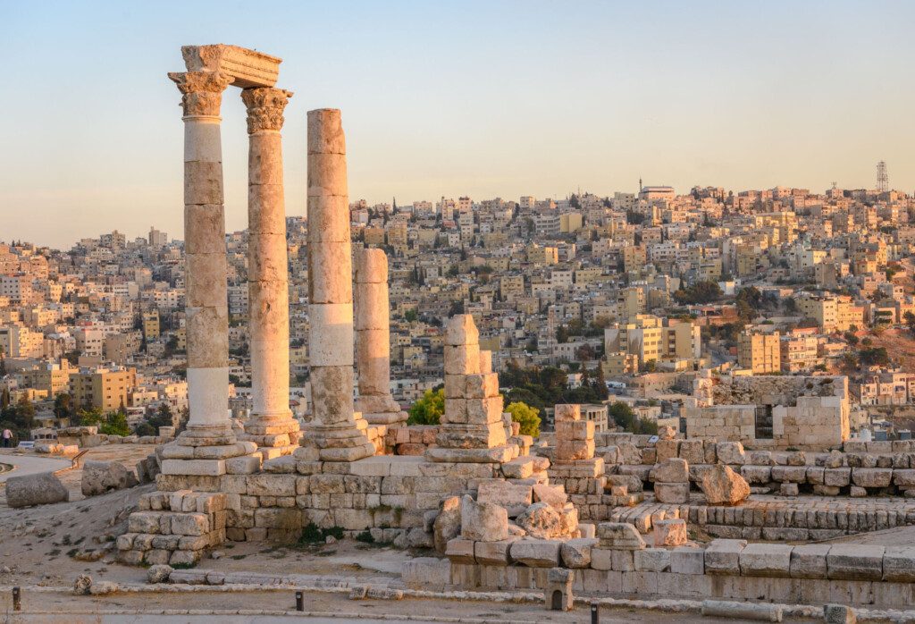 Amman en Jordanie, ses ruines romaines et la vieille ville
