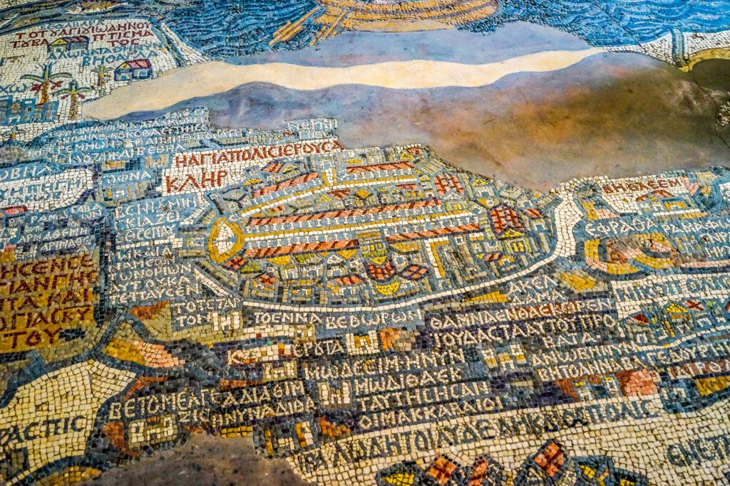 La célèbre carte en mosaïques à Madaba