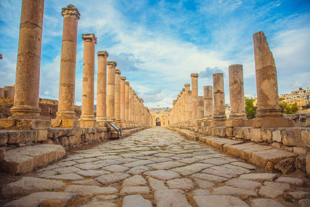 L'ancienne cité romaine de Jerash (Jordanie)
