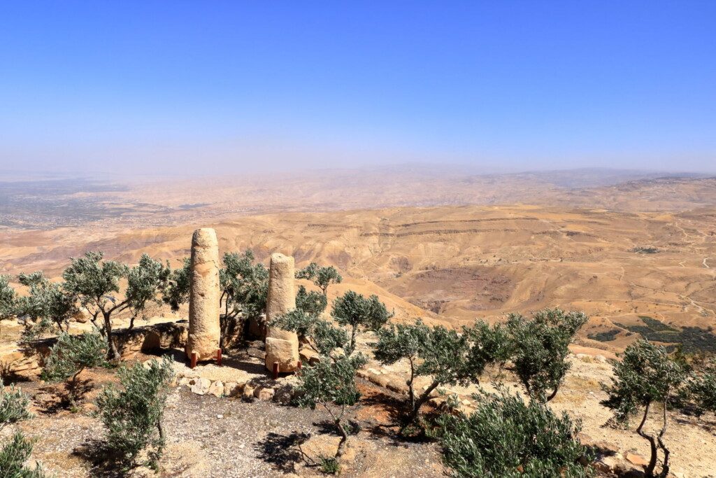 Paysage depuis le mont Nebo en Jordanie