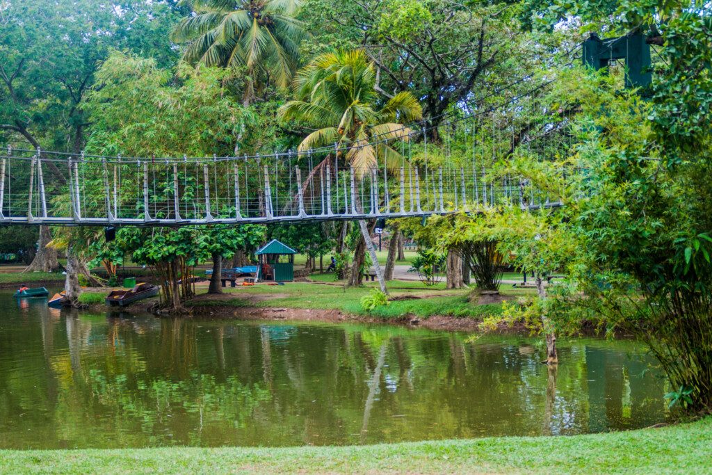 Pont suspendu dans le parc Viharamahadevi à Colombo, Sri Lanka