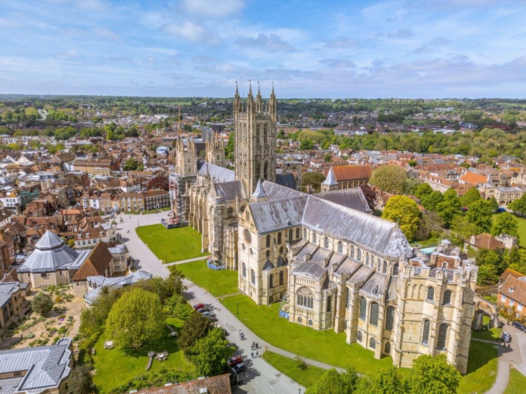 Vue sur la Cathédrale de Canterbury en Angleterre