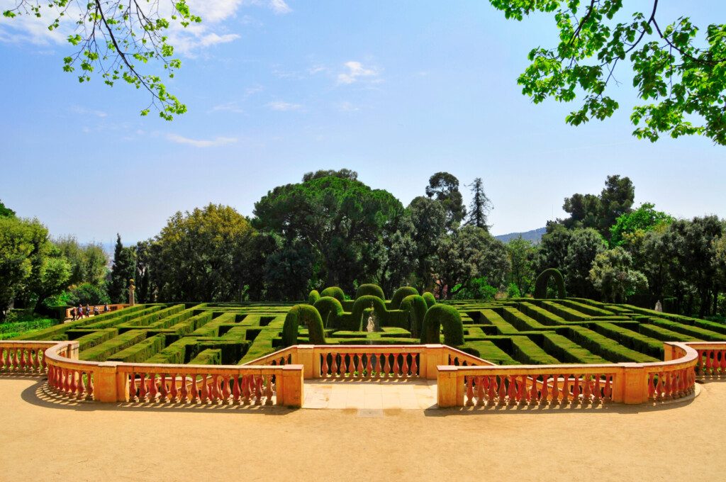 Vue sur le Labyrinthe d’Horta, un coin presque secret à Barcelone