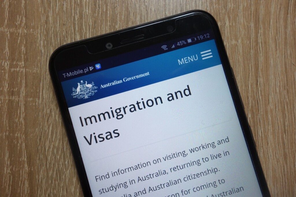 le site du département australien de l’immigration