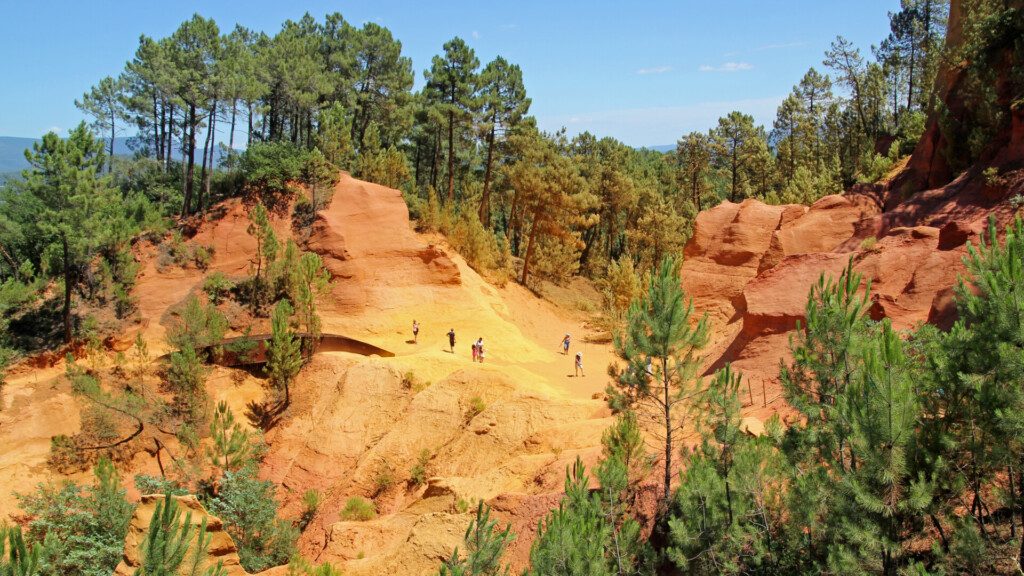 Le sentier des Ocres de Roussillon autour d' Aix-en-Provence