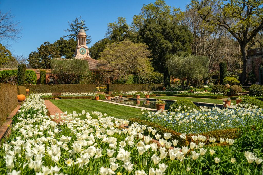Les beaux jardins de la Filoli House près de San Francisco