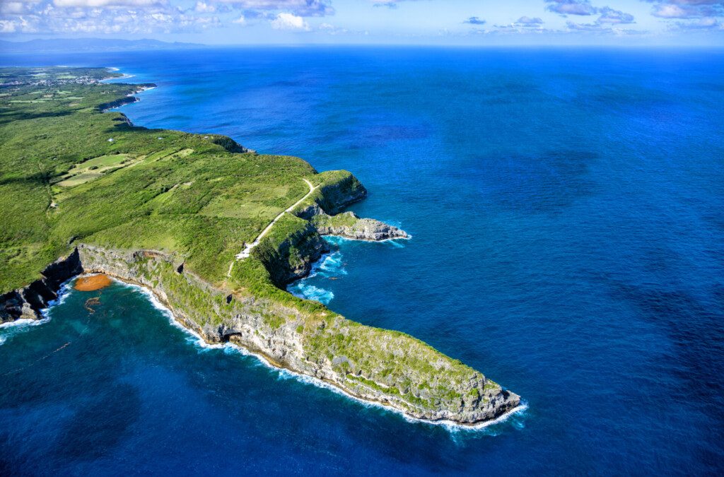 Vue aérienne de la Pointe de la Grande Vigie, Grande-Terre, Guadeloupe