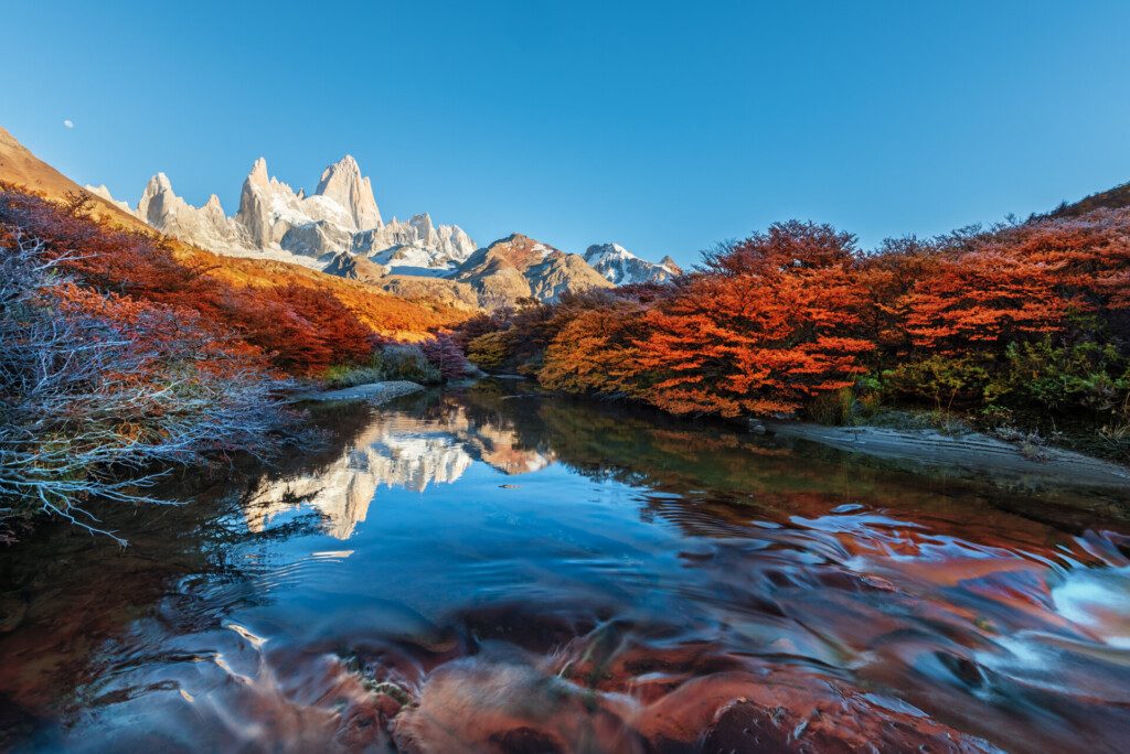 Vue automnale du Mont Fitz Roy (Patagonie)