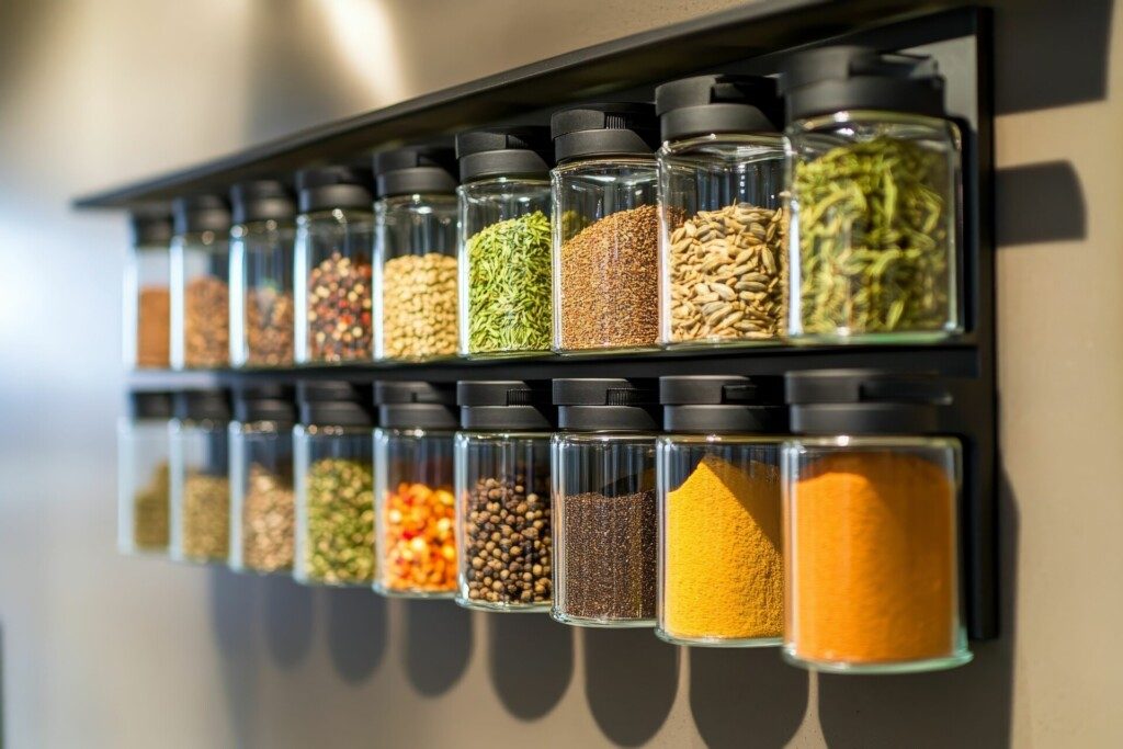 Rangement à épices mural pour optimiser l’espace dans votre van ou camping-car