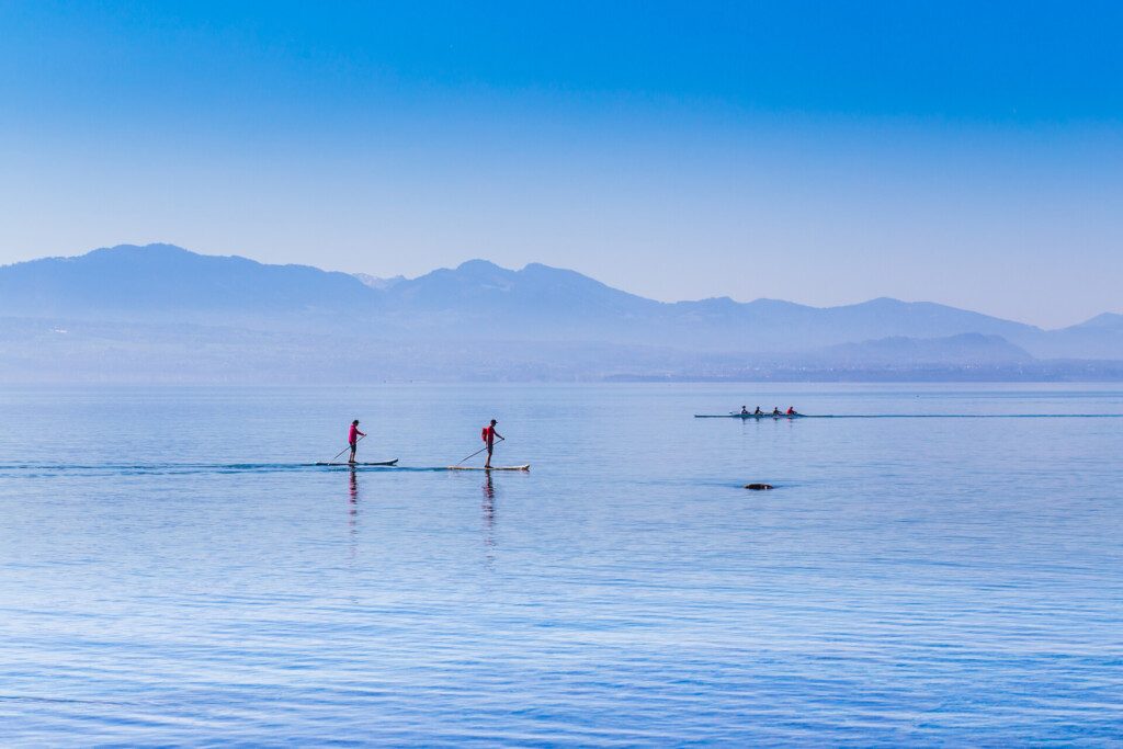 Stand up paddle sur le lac Léman