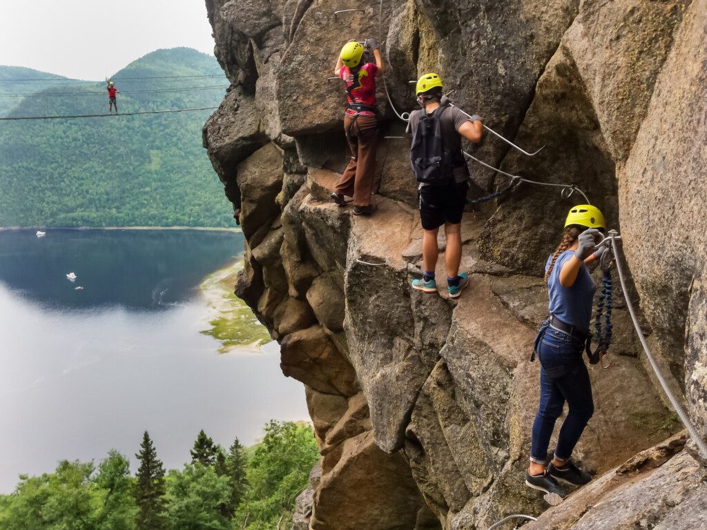 Via Ferrata en famille au Canada